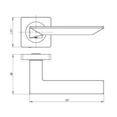 РУЧКА РАЗДЕЛЬНАЯ ULTRA JK SSC-16 САТИНИРОВАННЫЙ ХРОМ